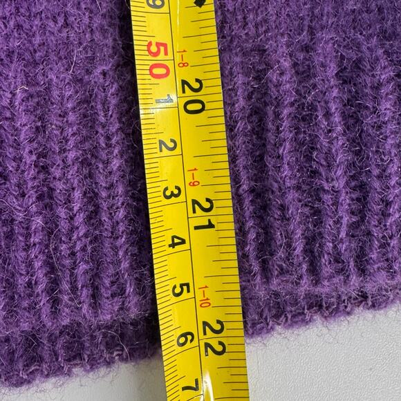 Vintage Eddie Bauer USA Sweater Women's Purple Shetland Wool Medium  Gorpcore - Picture 9 of 9